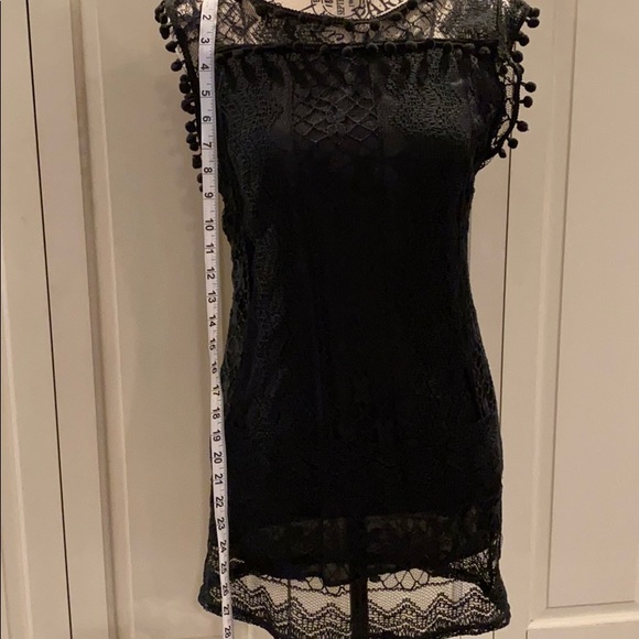 JESSIC Summer Sexy Black Lace Shift dress Size M - Picture 4 of 4